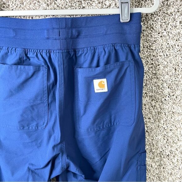 Carhartt Scrub Pants Women’s Small Tall Force Essentials Blue Cargo Joggers - Picture 5 of 6